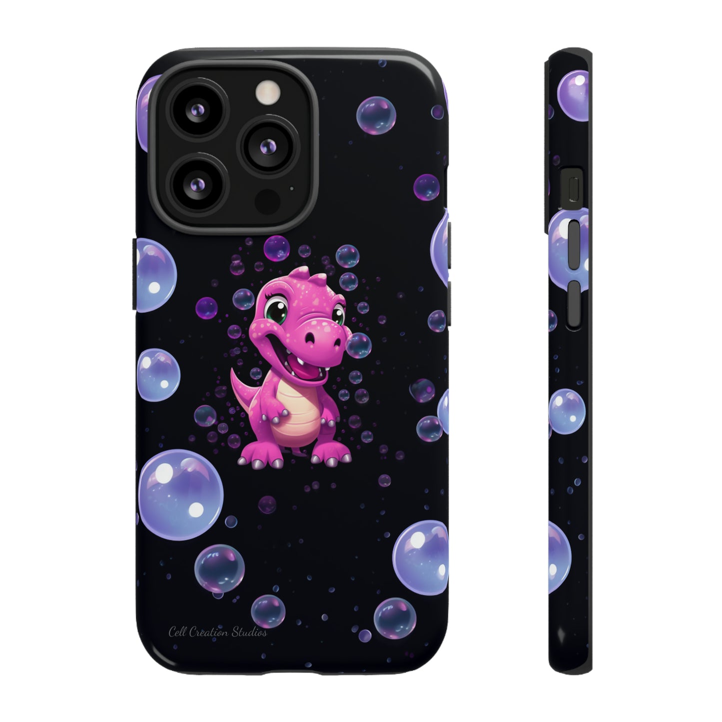 "Dino Glam" Glitter Dinosaur Phone Case -Tough Cases