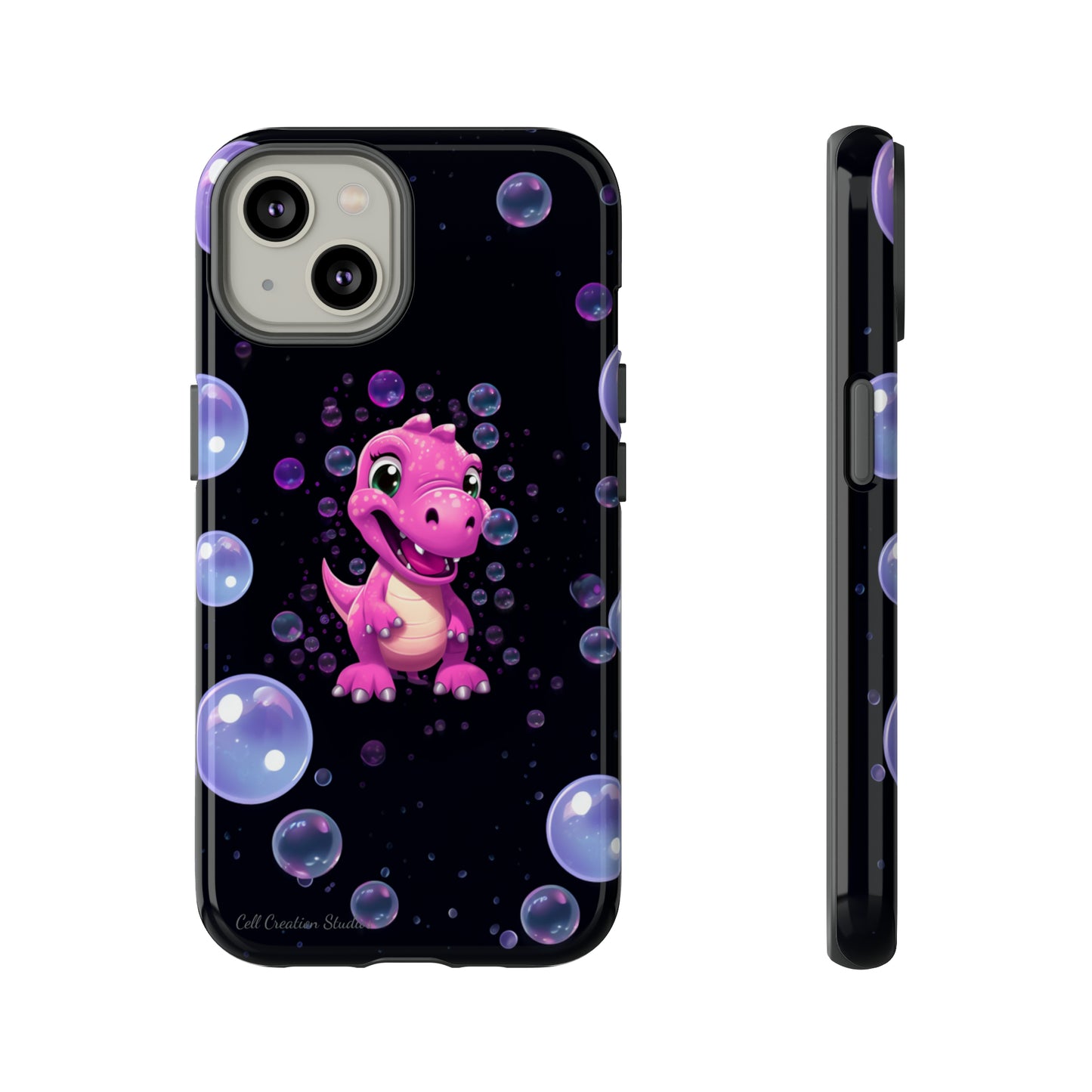 "Dino Glam" Glitter Dinosaur Phone Case -Tough Cases