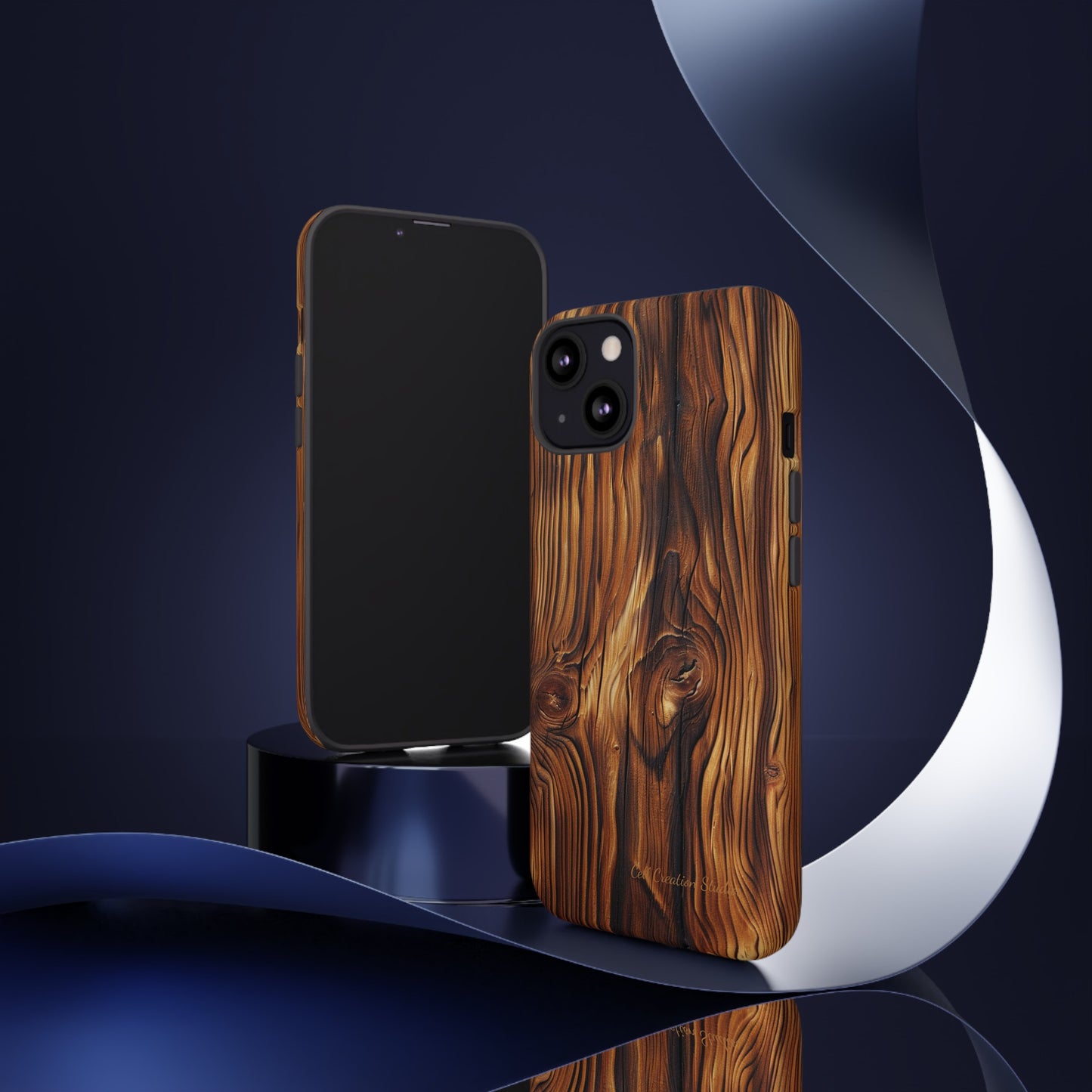"Wood Grain Elegance" -Tough iPhone Cases