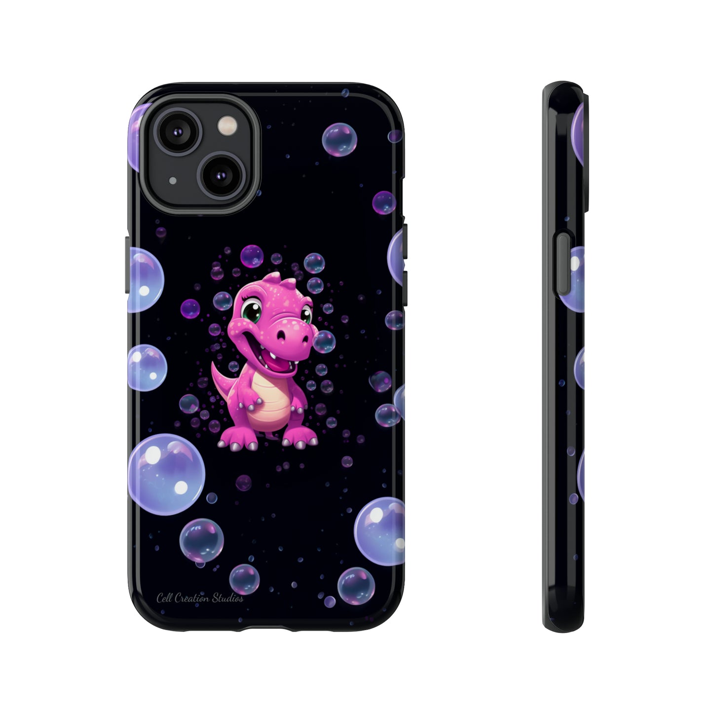 "Dino Glam" Glitter Dinosaur Phone Case -Tough Cases
