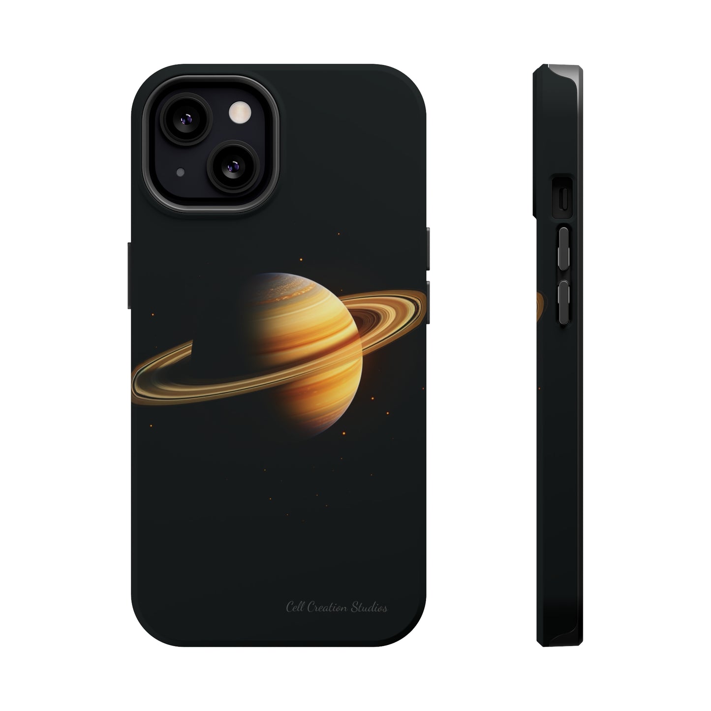 Introducing the "Saturn's Elegance" Cell Phone Case – A Cosmic Masterpiece -MagSafe Tough Cases