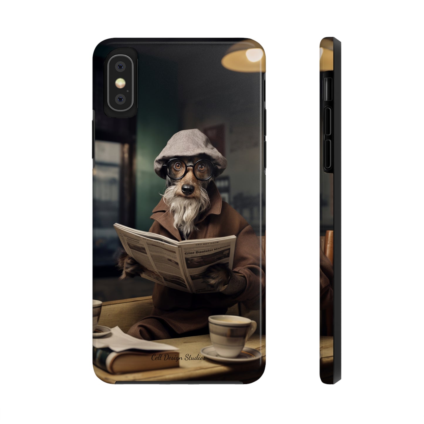 Introducing the "Canine Scholar" Cell Phone Case – Where Canine Meets Wisdom. -Tough Phone Cases