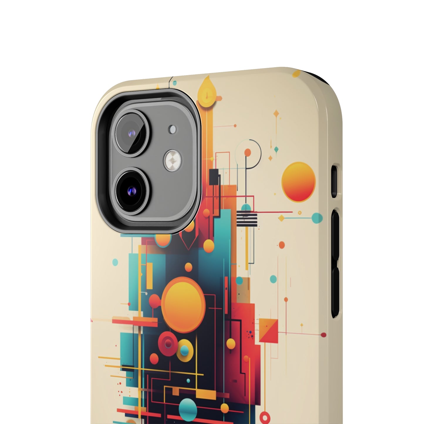 The "Colorful Geometric Pattern" Cell Phone Case- Elevate Your Phone's Look -Tough Phone Cases
