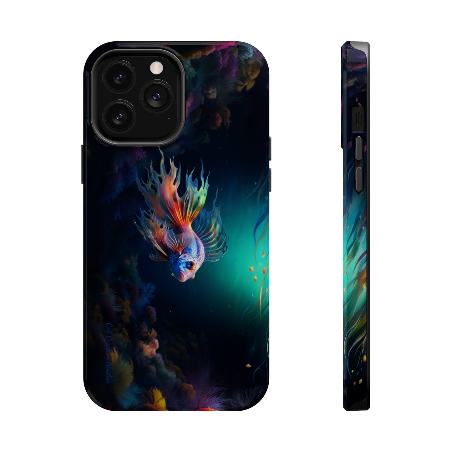 Introducing the "Aquatic Serenity" Cell Phone Case – Dive into Tranquil Waters! -MagSafe Tough Cases