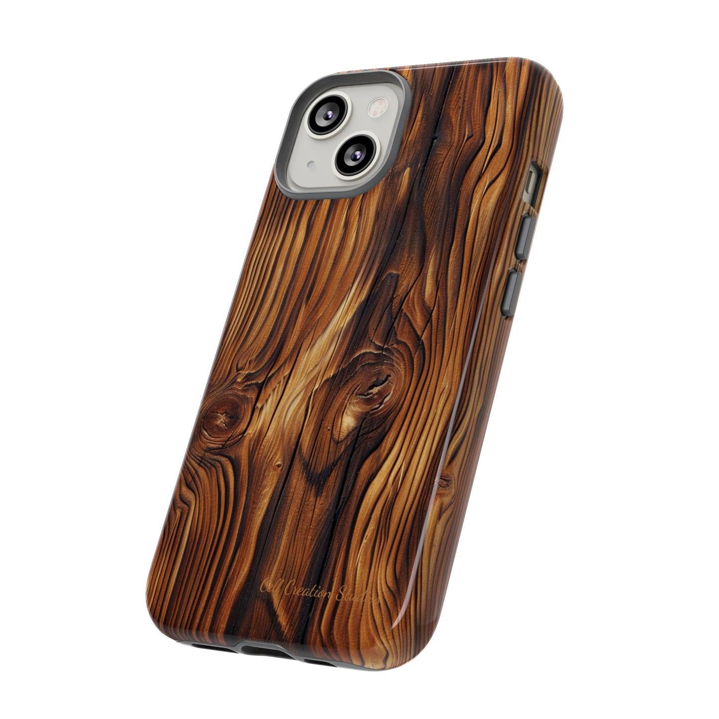 "Wood Grain Elegance" -Tough iPhone Cases