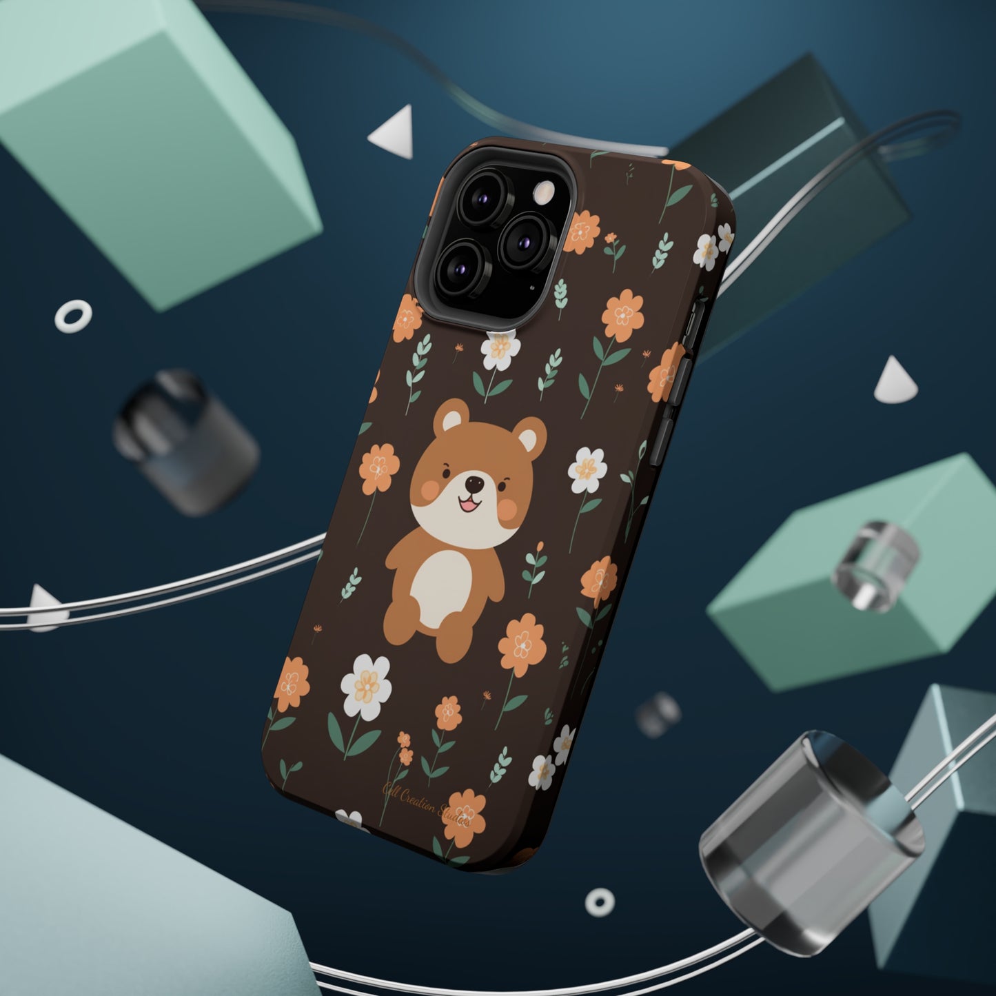 "Floral Bear Elegance" -MagSafe Tough Phone Cases