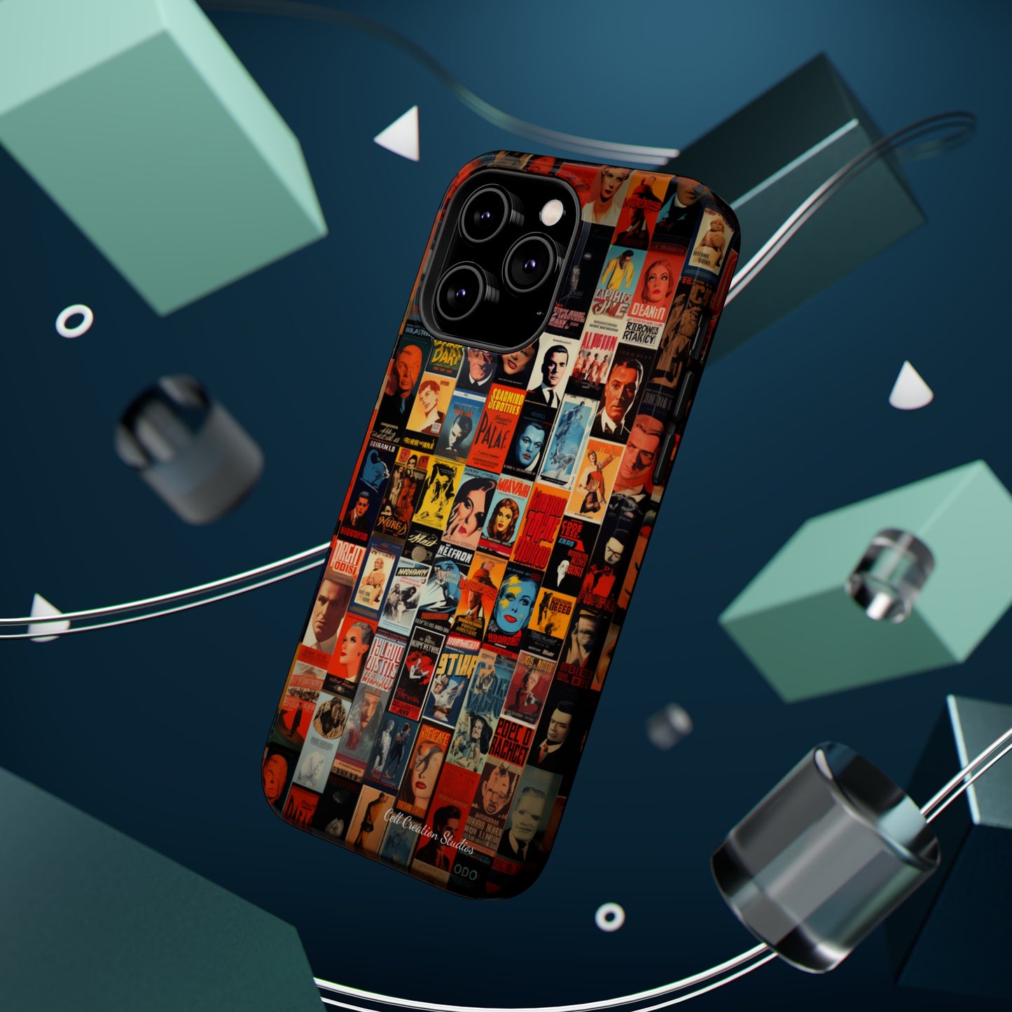 Introducing the "Vintage Movie Poster Collage" Cell Phone Case – Timeless Hollywood Charm -MagSafe Tough Cases