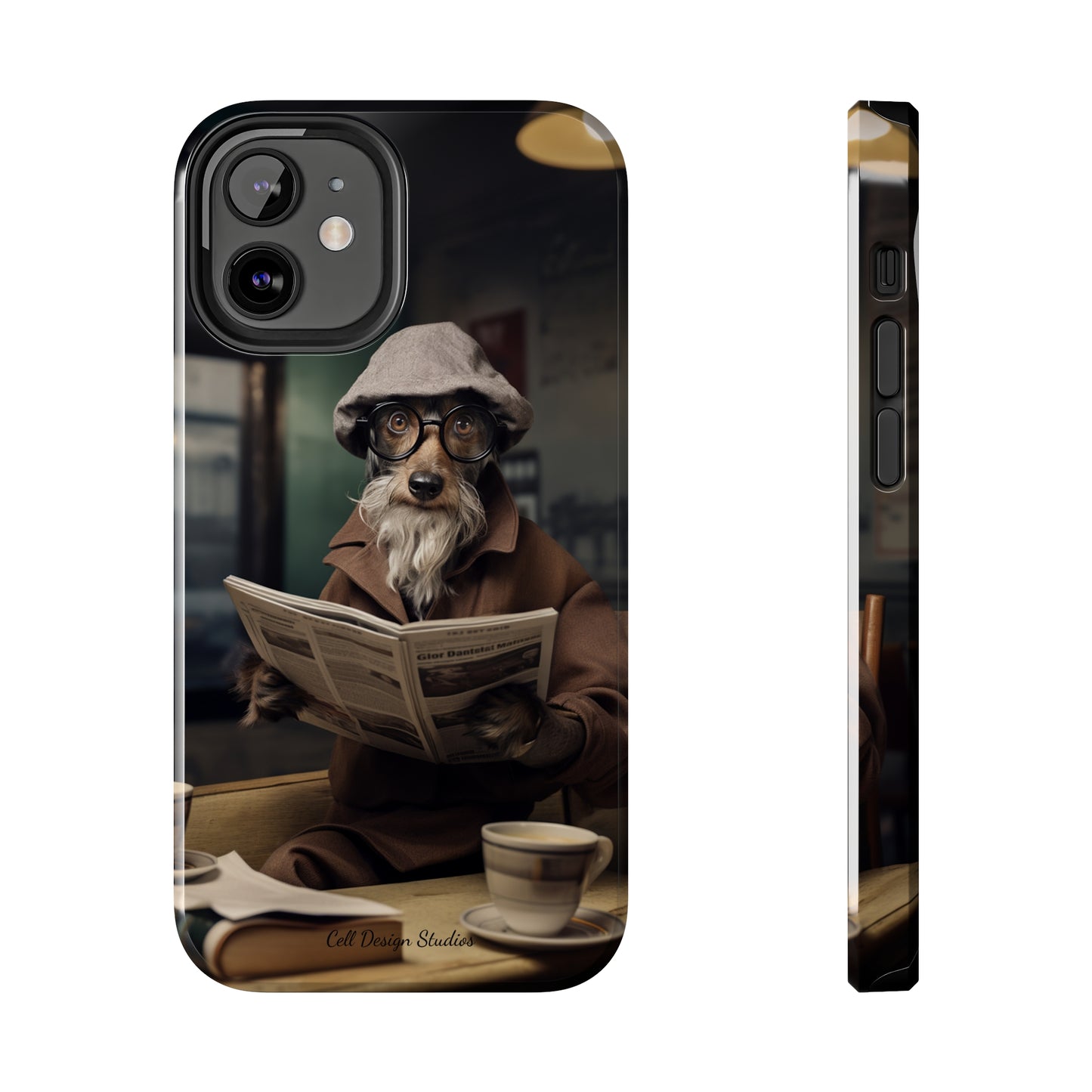 Introducing the "Canine Scholar" Cell Phone Case – Where Canine Meets Wisdom. -Tough Phone Cases