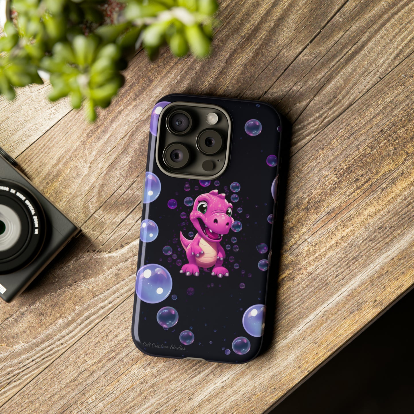"Dino Glam" Glitter Dinosaur Phone Case -Tough Cases