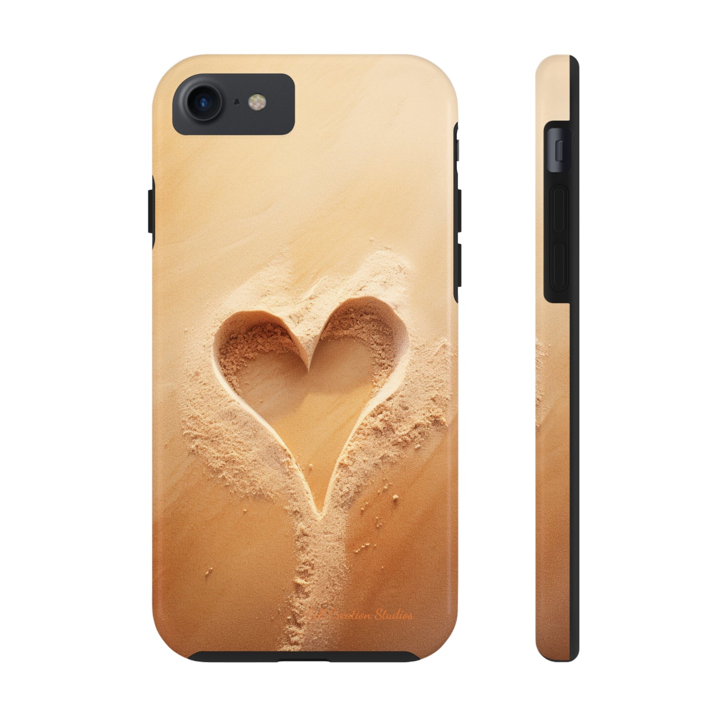 "Eternal Love: Sand Heart" Cell Phone Case -Tough Phone Cases