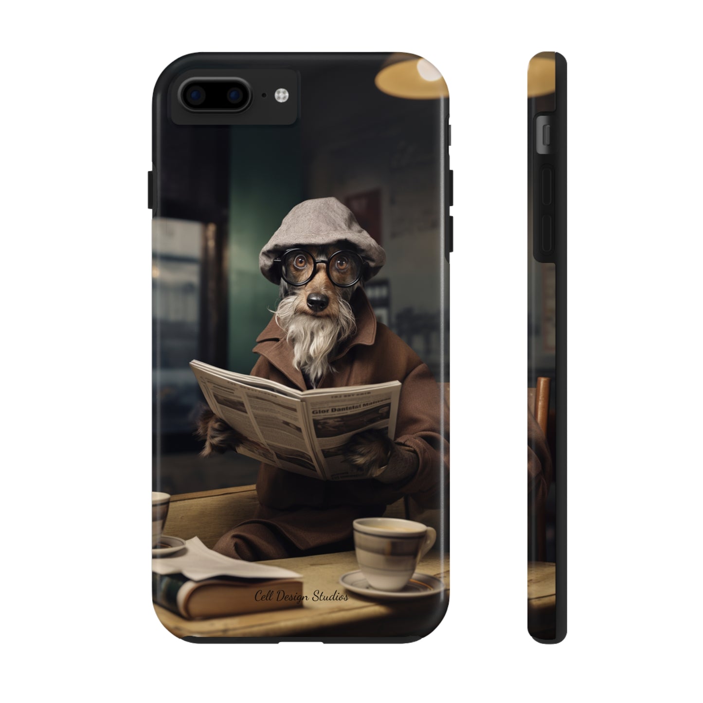 Introducing the "Canine Scholar" Cell Phone Case – Where Canine Meets Wisdom. -Tough Phone Cases