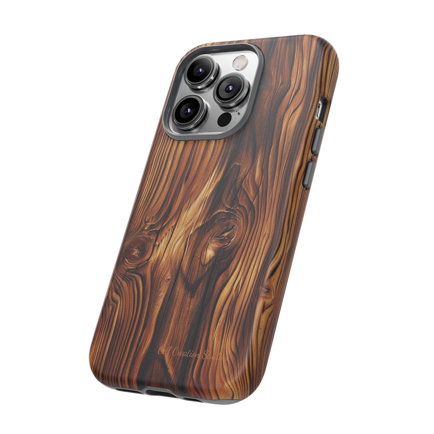 "Wood Grain Elegance" -Tough iPhone Cases
