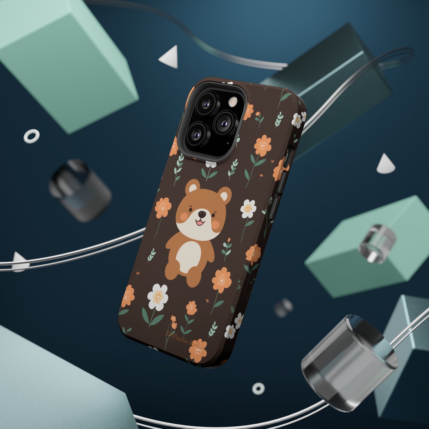 "Floral Bear Elegance" -MagSafe Tough Phone Cases