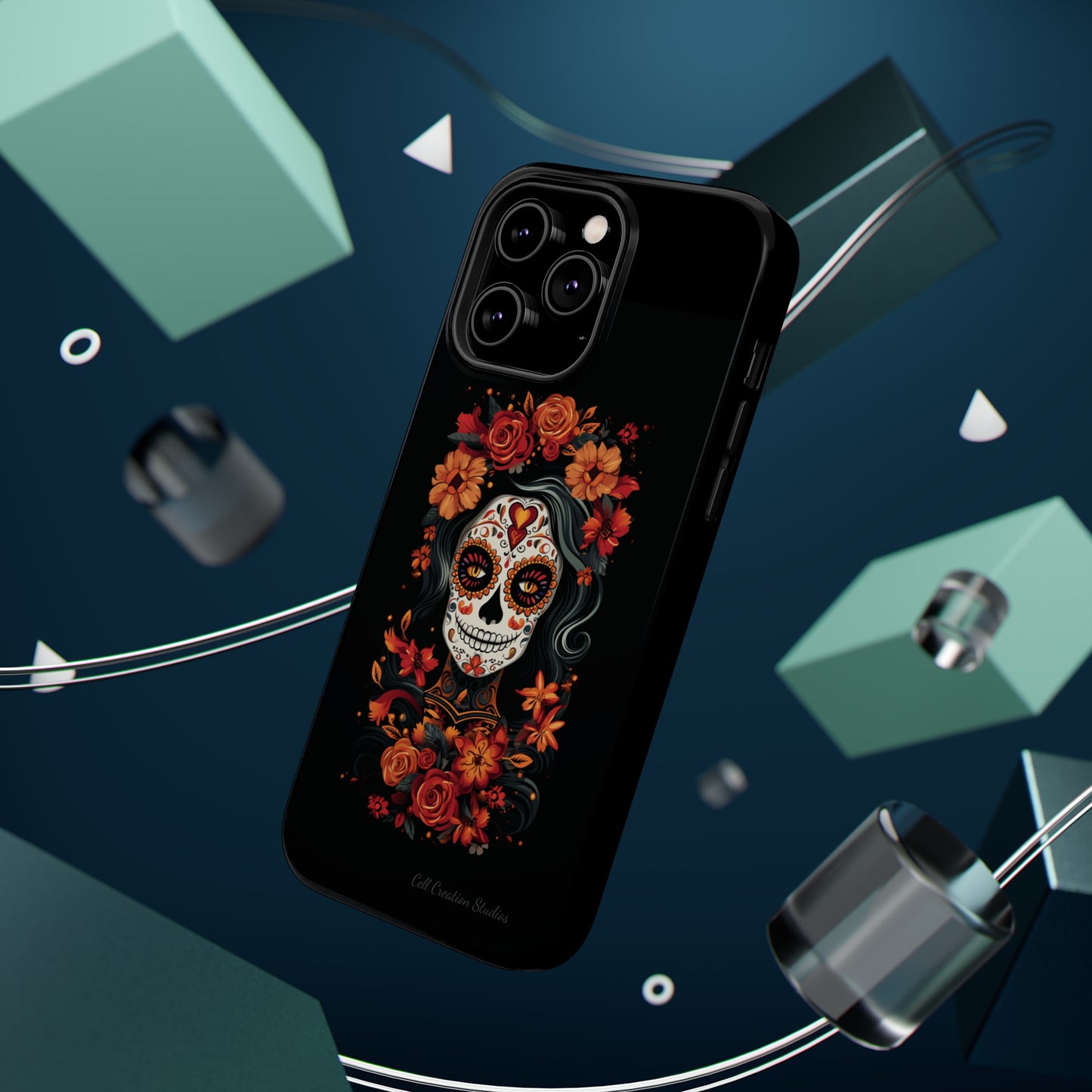 Introducing the "Day of the Dead Fiesta" Cell Phone Case – Celebrate Life in Style -MagSafe Tough Cases