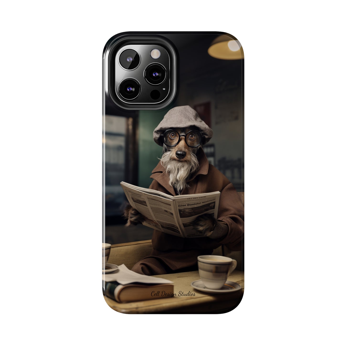 Introducing the "Canine Scholar" Cell Phone Case – Where Canine Meets Wisdom. -Tough Phone Cases