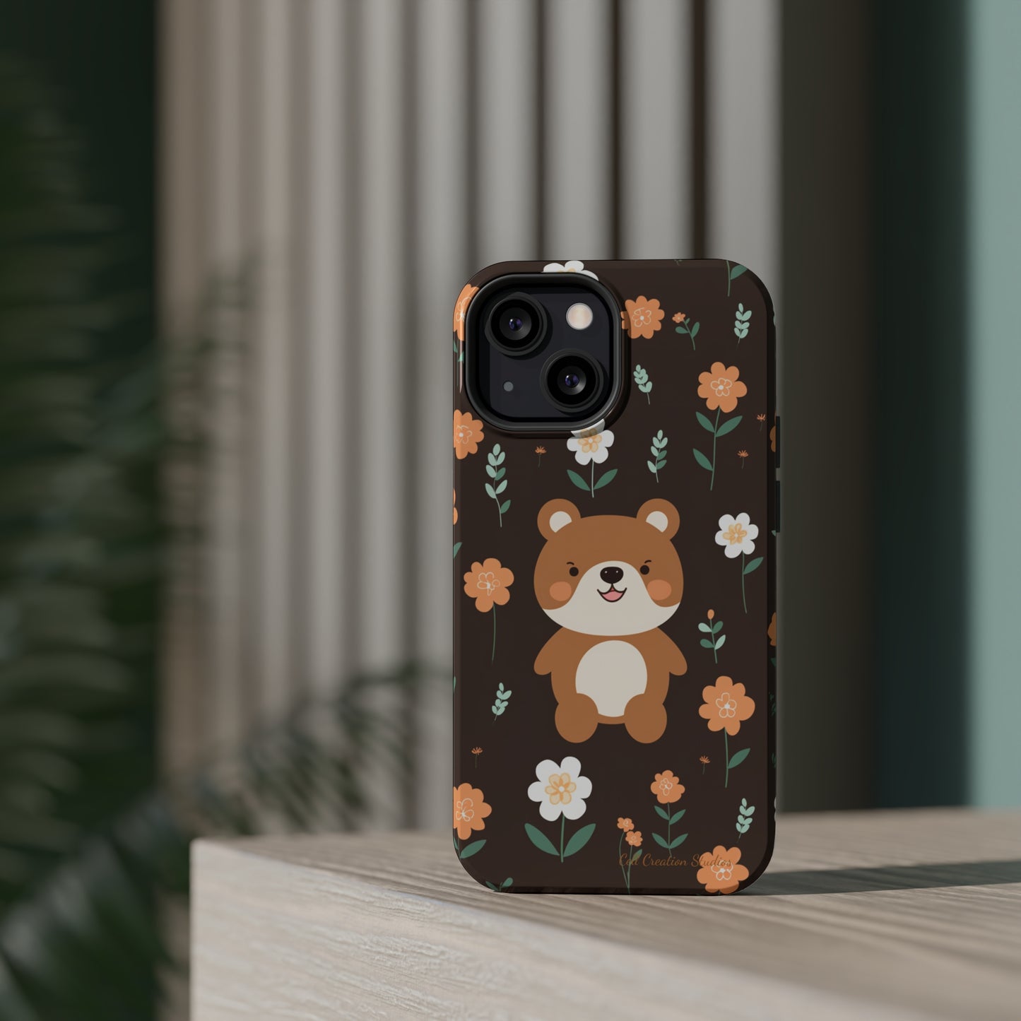 "Floral Bear Elegance" -MagSafe Tough Phone Cases