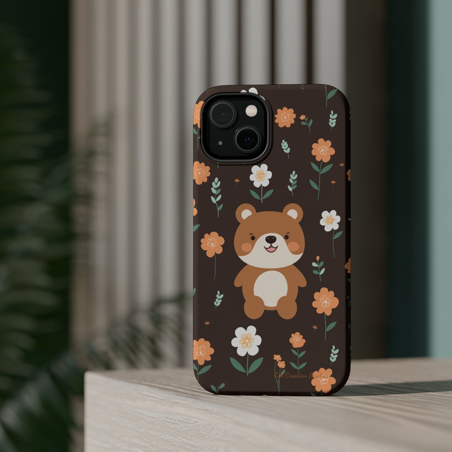 "Floral Bear Elegance" -MagSafe Tough Phone Cases
