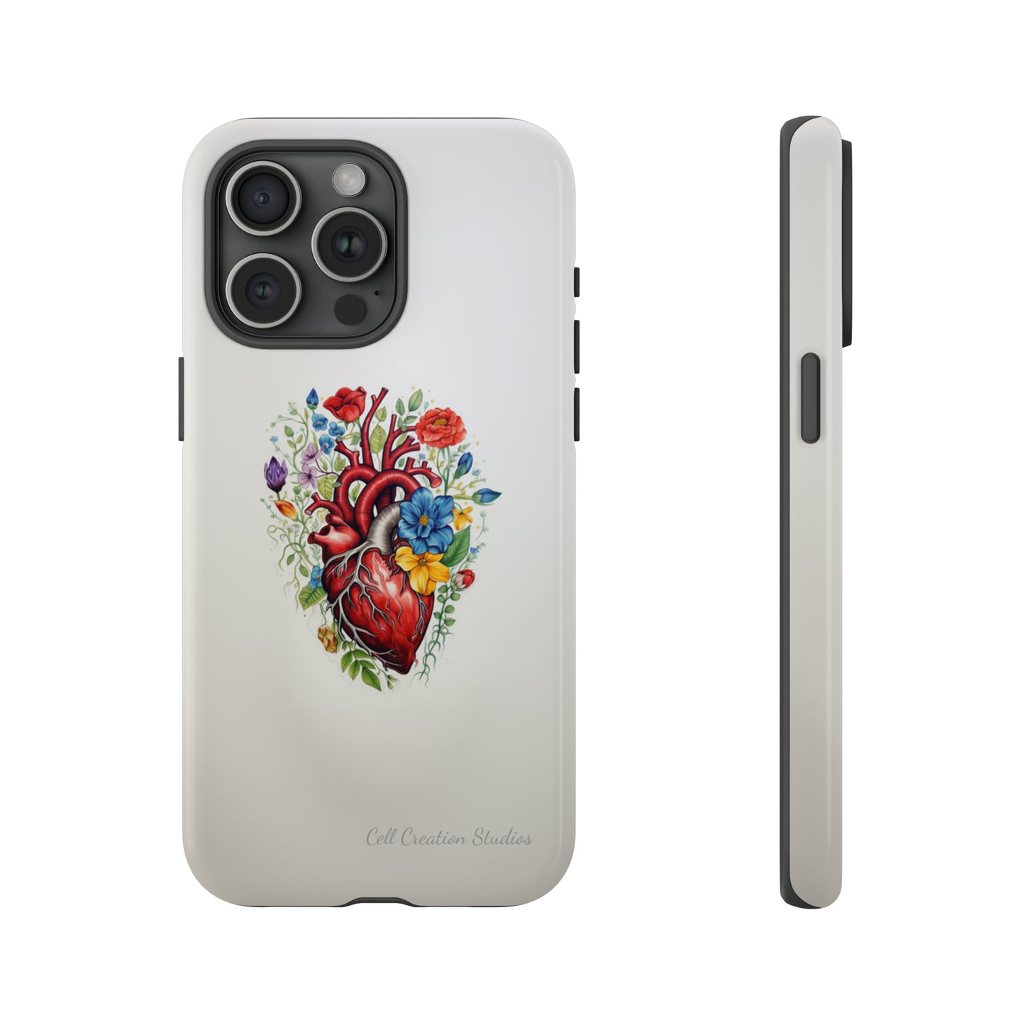 "Floral Heart Harmony" -Tough iPhone Cases