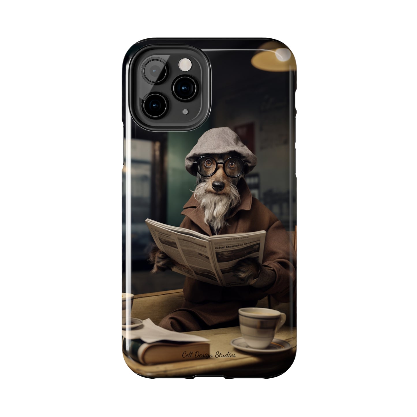 Introducing the "Canine Scholar" Cell Phone Case – Where Canine Meets Wisdom. -Tough Phone Cases