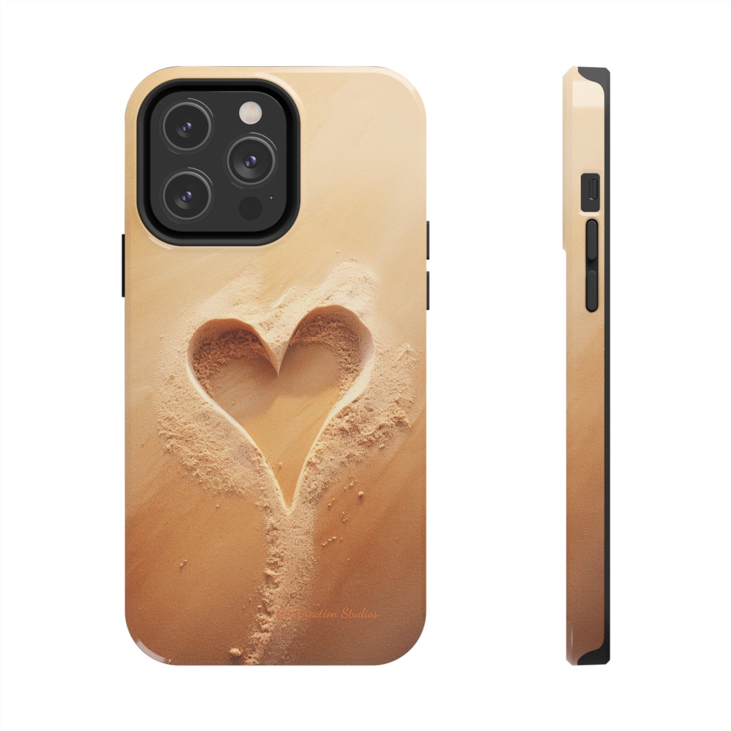 "Eternal Love: Sand Heart" Cell Phone Case -Tough Phone Cases