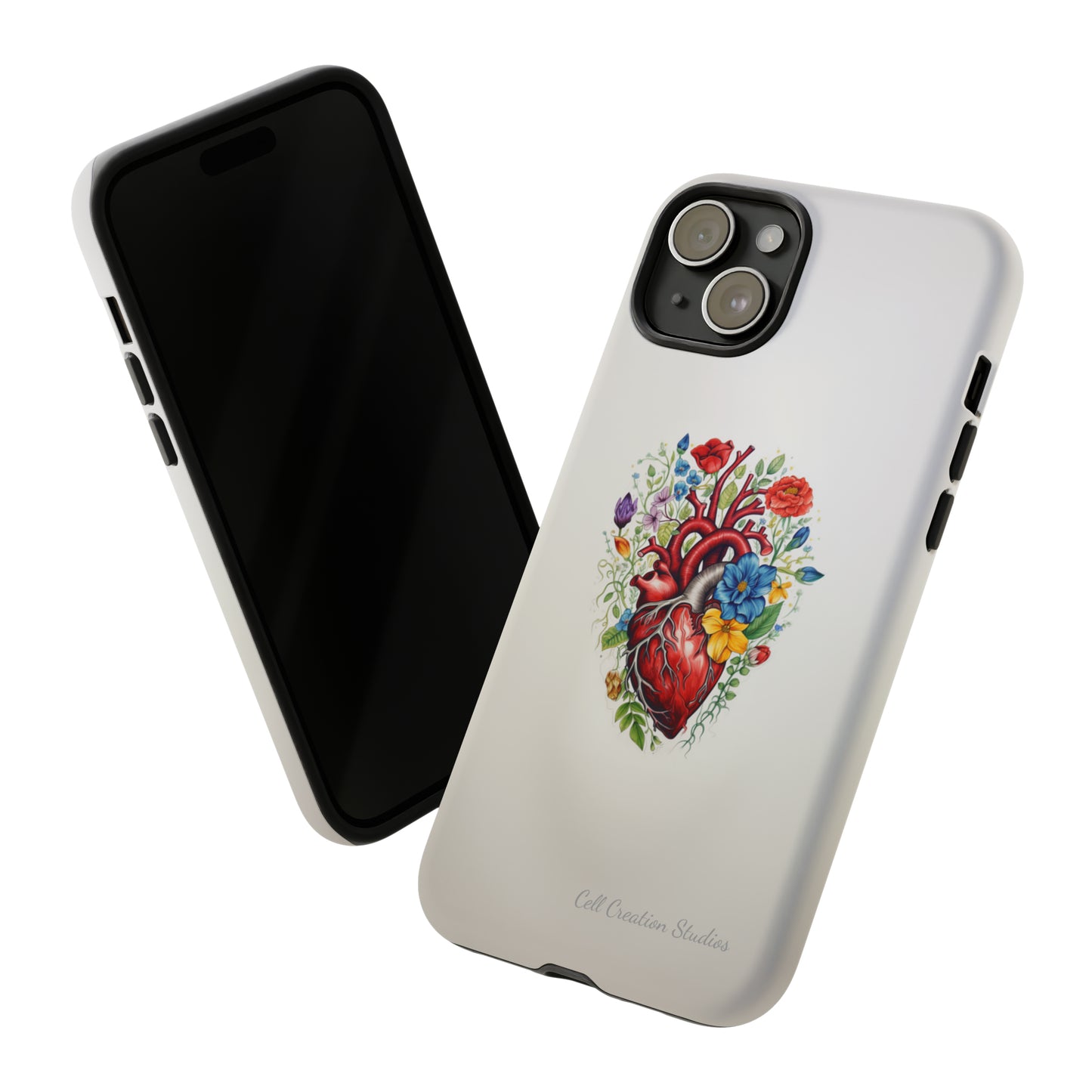 "Floral Heart Harmony" -Tough iPhone Cases