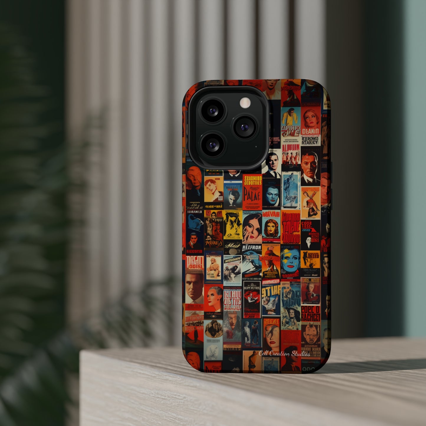 Introducing the "Vintage Movie Poster Collage" Cell Phone Case – Timeless Hollywood Charm -MagSafe Tough Cases