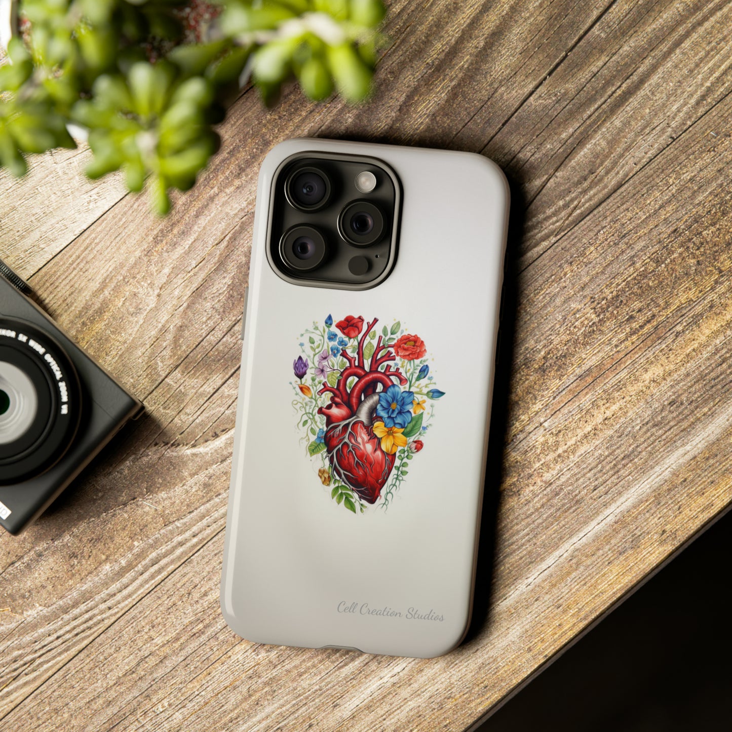 "Floral Heart Harmony" -Tough iPhone Cases