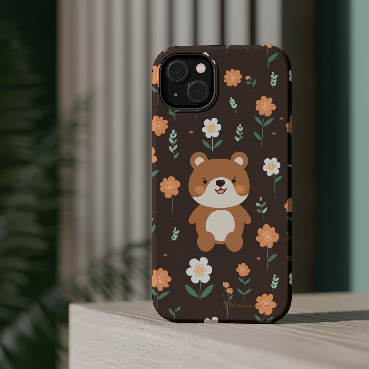"Floral Bear Elegance" -MagSafe Tough Phone Cases