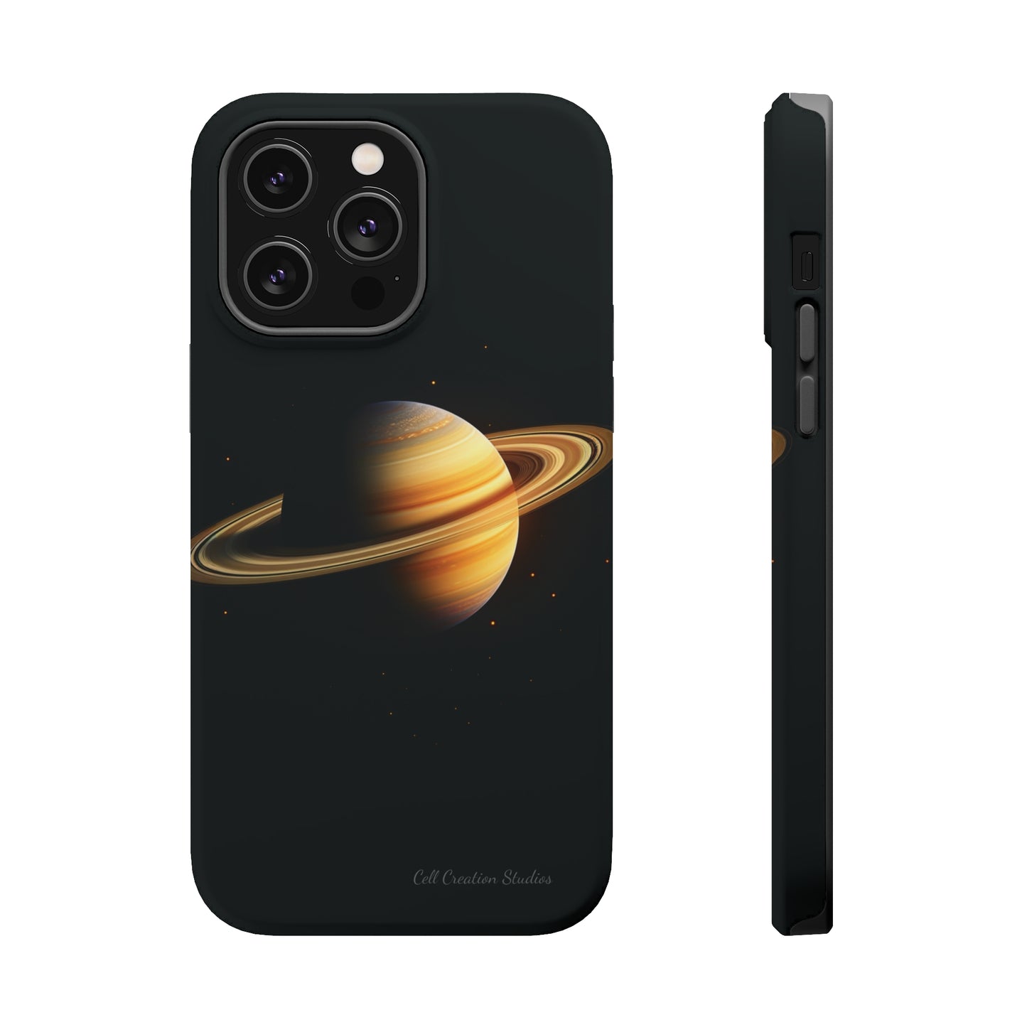 Introducing the "Saturn's Elegance" Cell Phone Case – A Cosmic Masterpiece -MagSafe Tough Cases