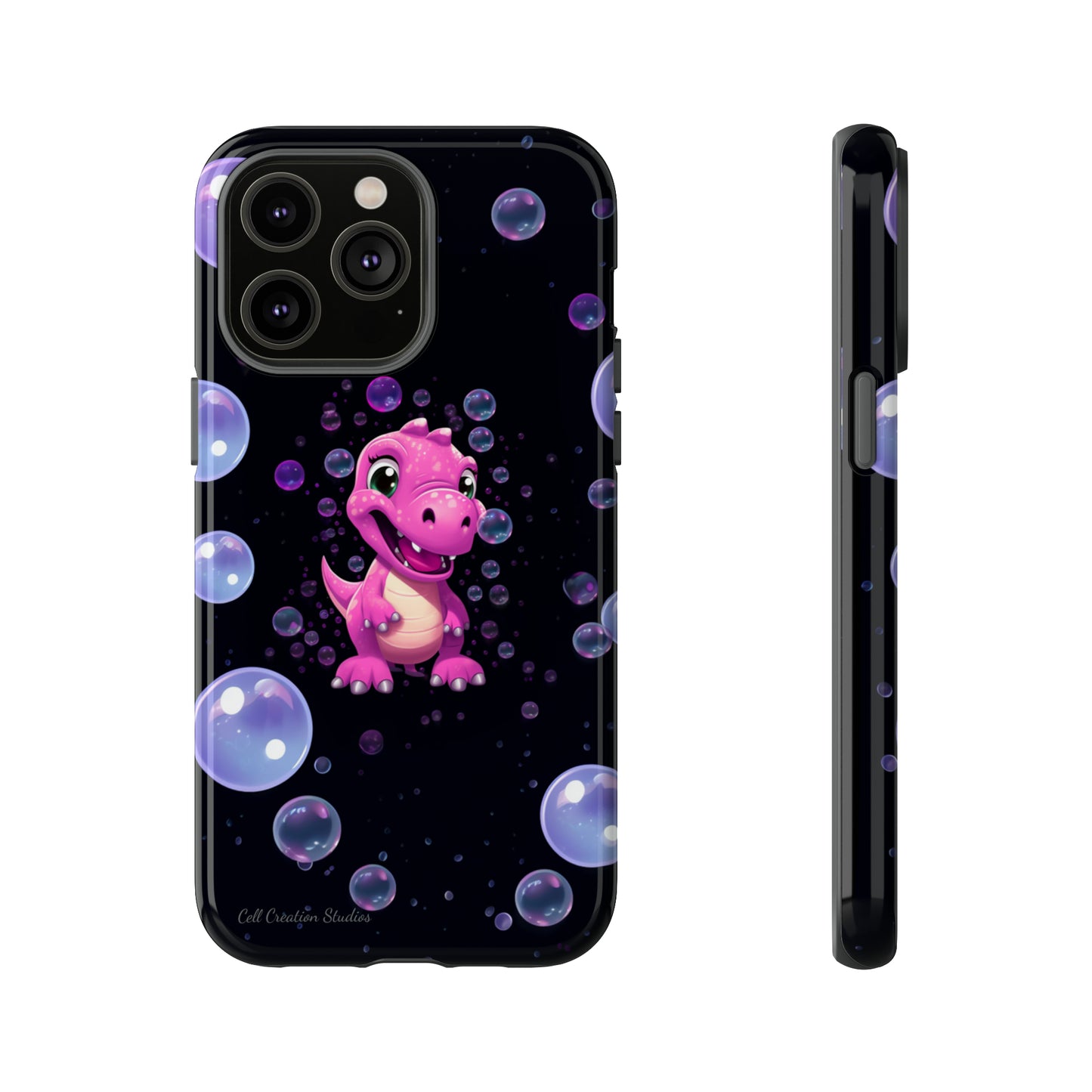 "Dino Glam" Glitter Dinosaur Phone Case -Tough Cases