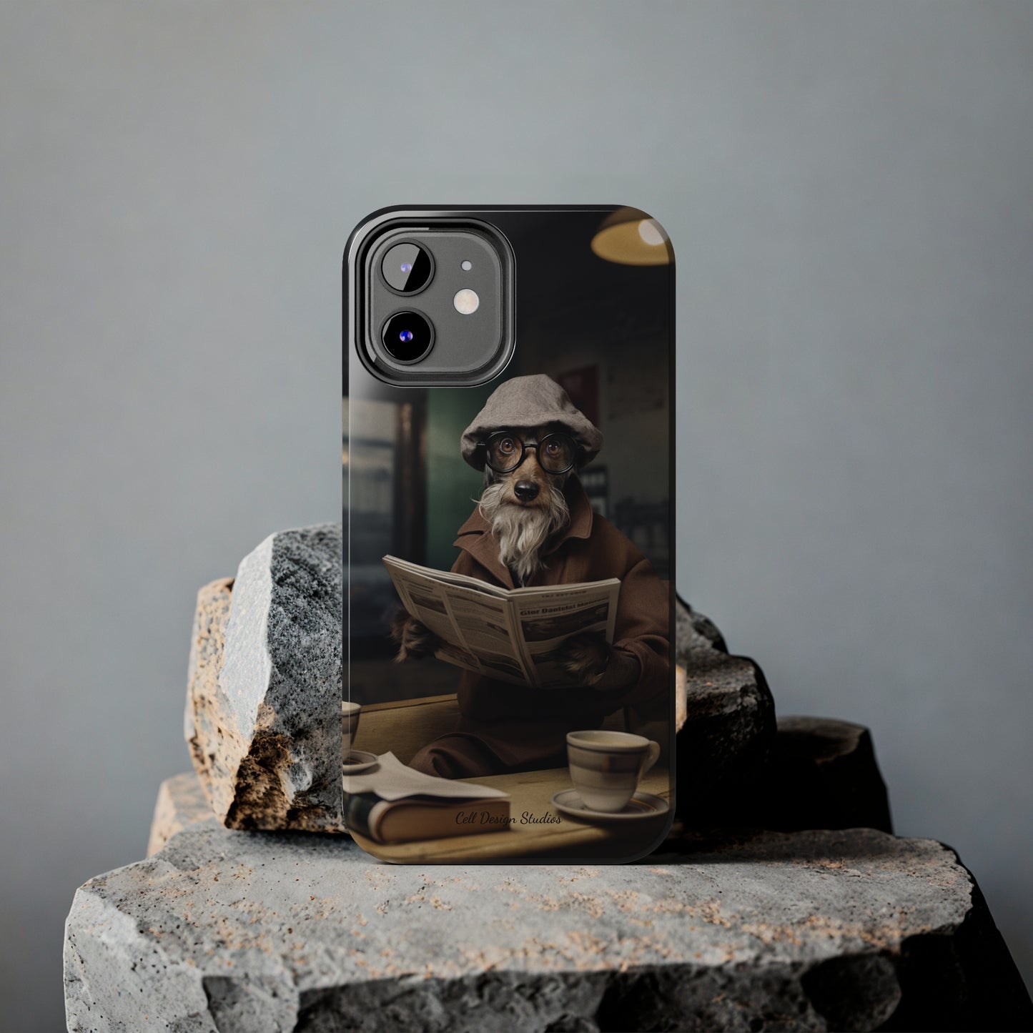 Introducing the "Canine Scholar" Cell Phone Case – Where Canine Meets Wisdom. -Tough Phone Cases