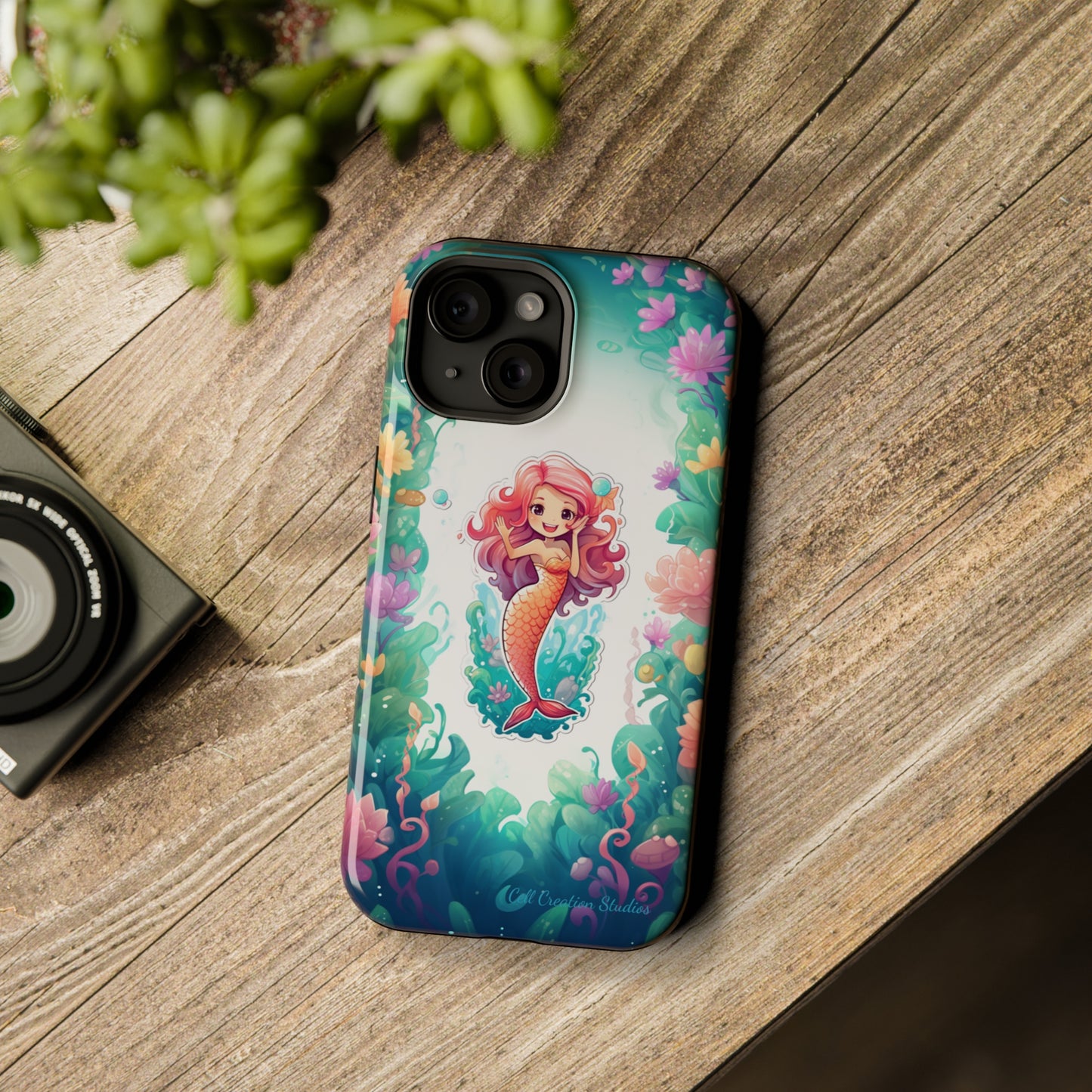 "Pink Seaflower Mermaid" -MagSafe Tough iPhone Cases