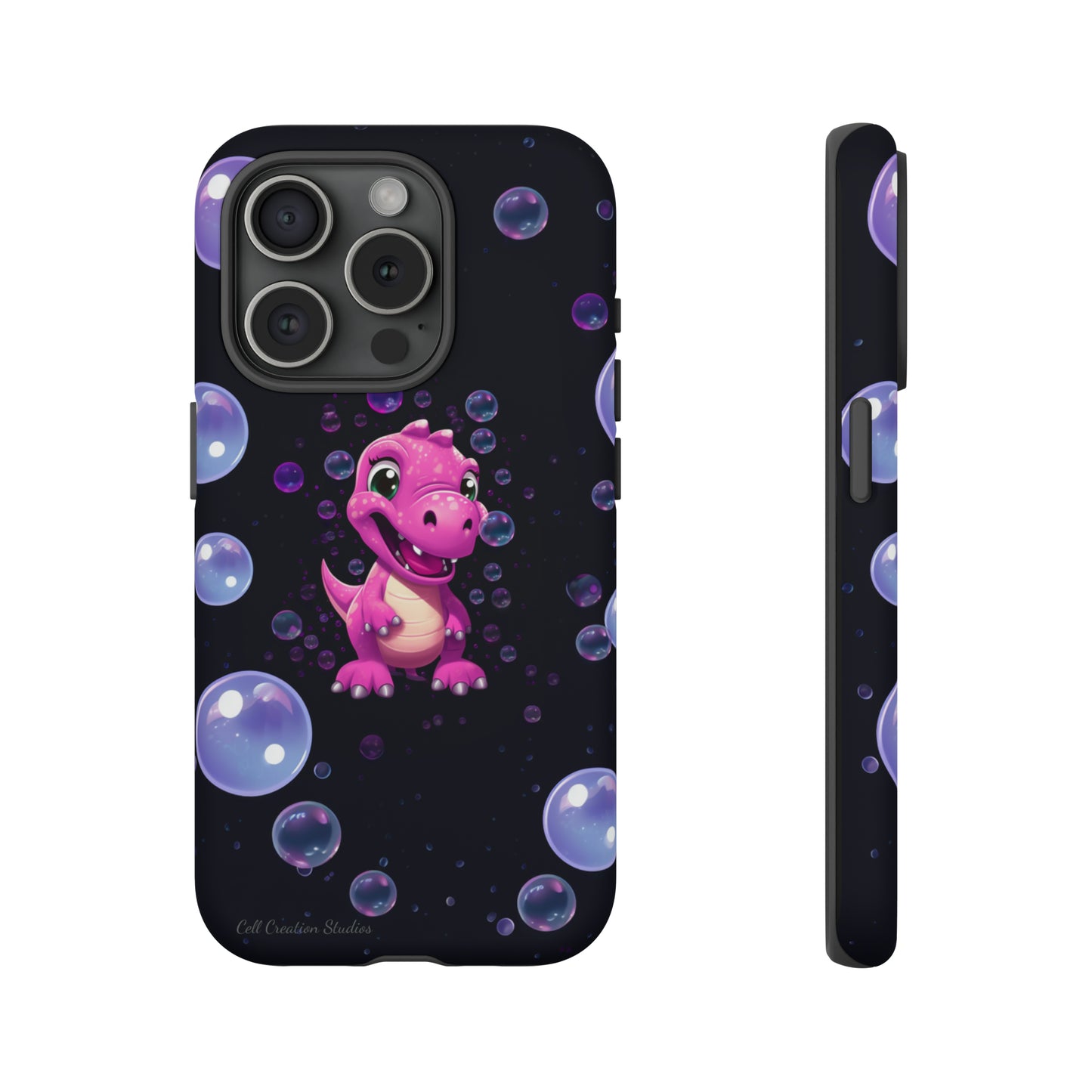"Dino Glam" Glitter Dinosaur Phone Case -Tough Cases
