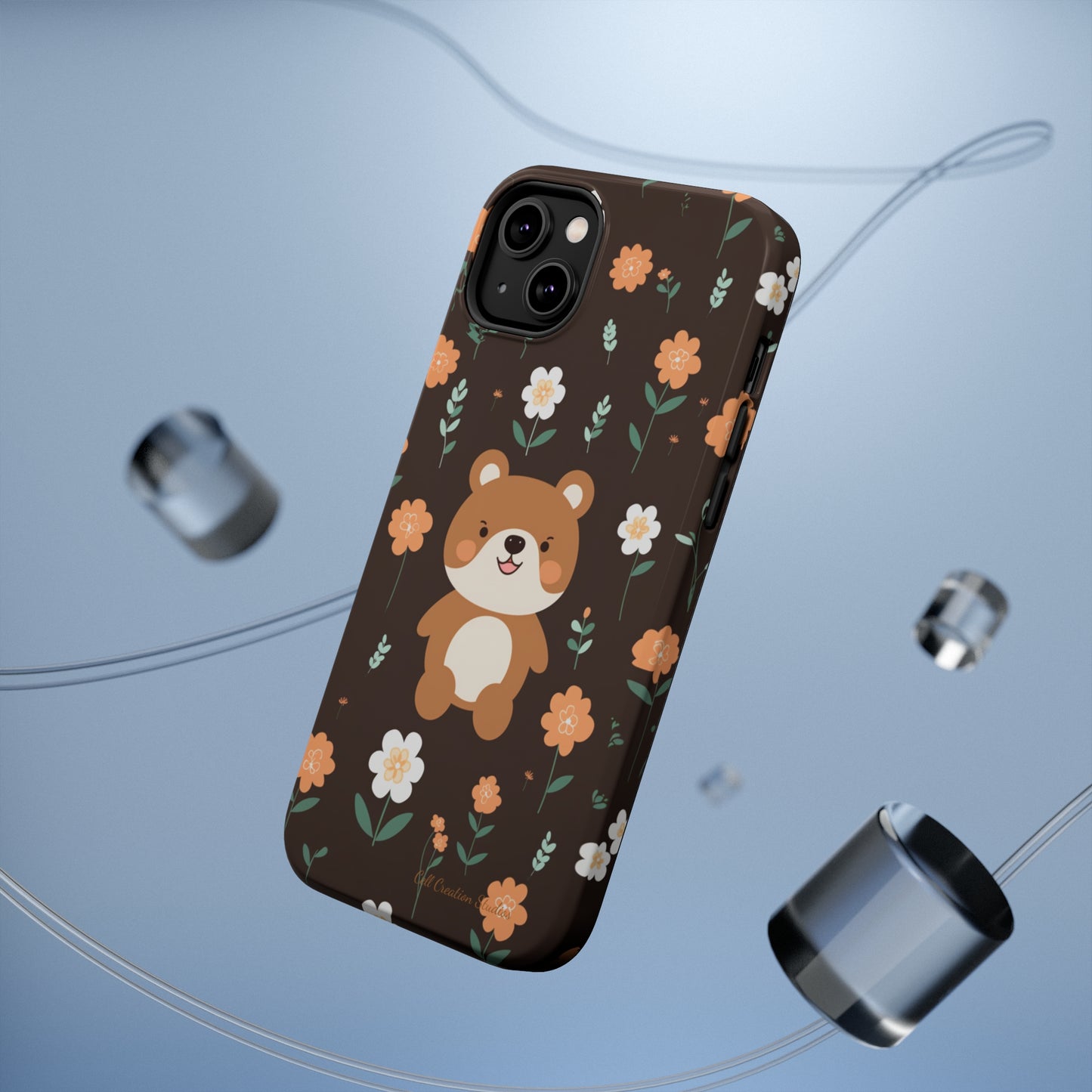 "Floral Bear Elegance" -MagSafe Tough Phone Cases