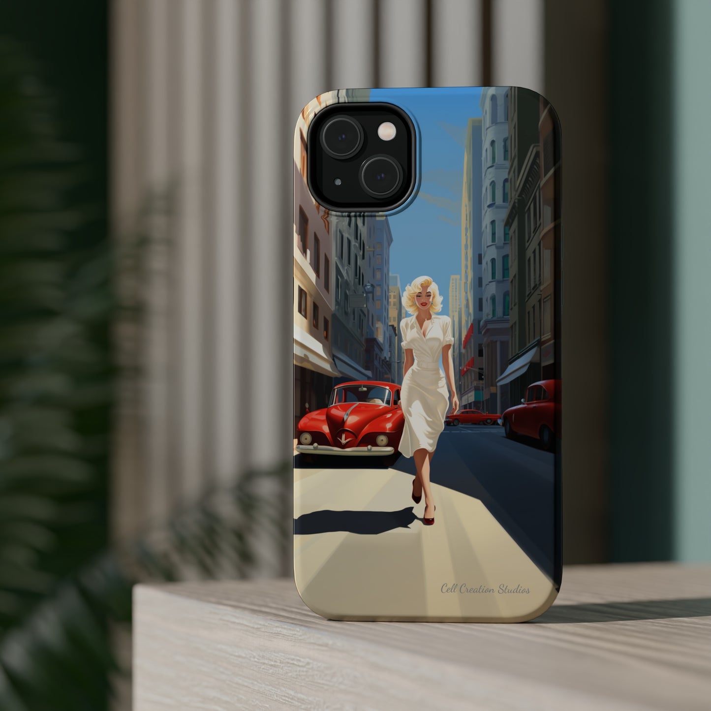 "City Stroll Glamour" Marilyn Monroe Phone Case -MagSafe Tough Cases