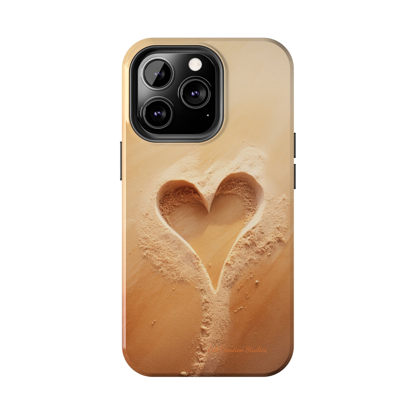 "Eternal Love: Sand Heart" Cell Phone Case -Tough Phone Cases