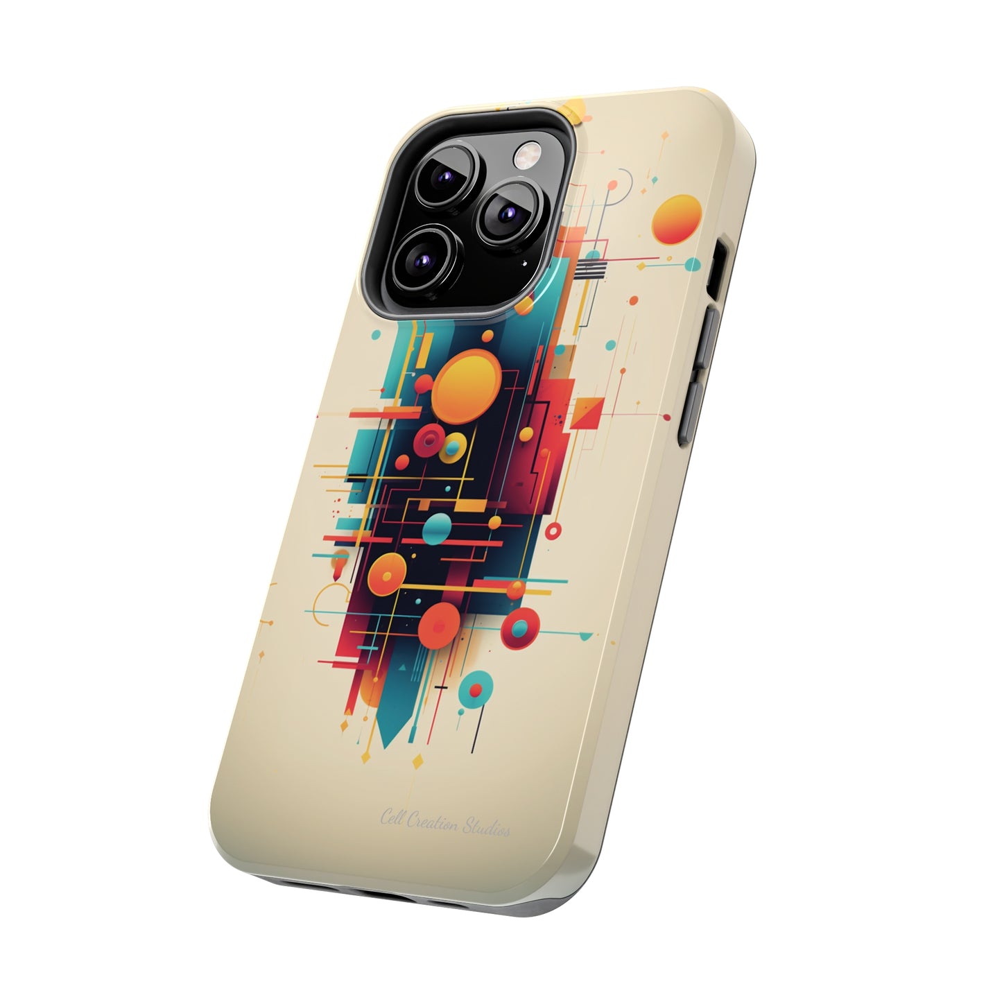 The "Colorful Geometric Pattern" Cell Phone Case- Elevate Your Phone's Look -Tough Phone Cases