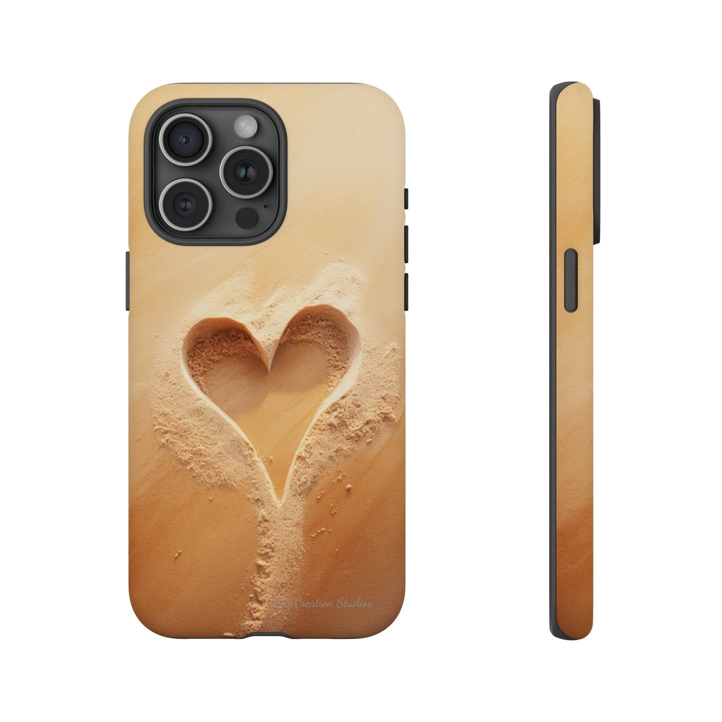 "Eternal Love: Sand Heart" Cell Phone Case -Tough Cases