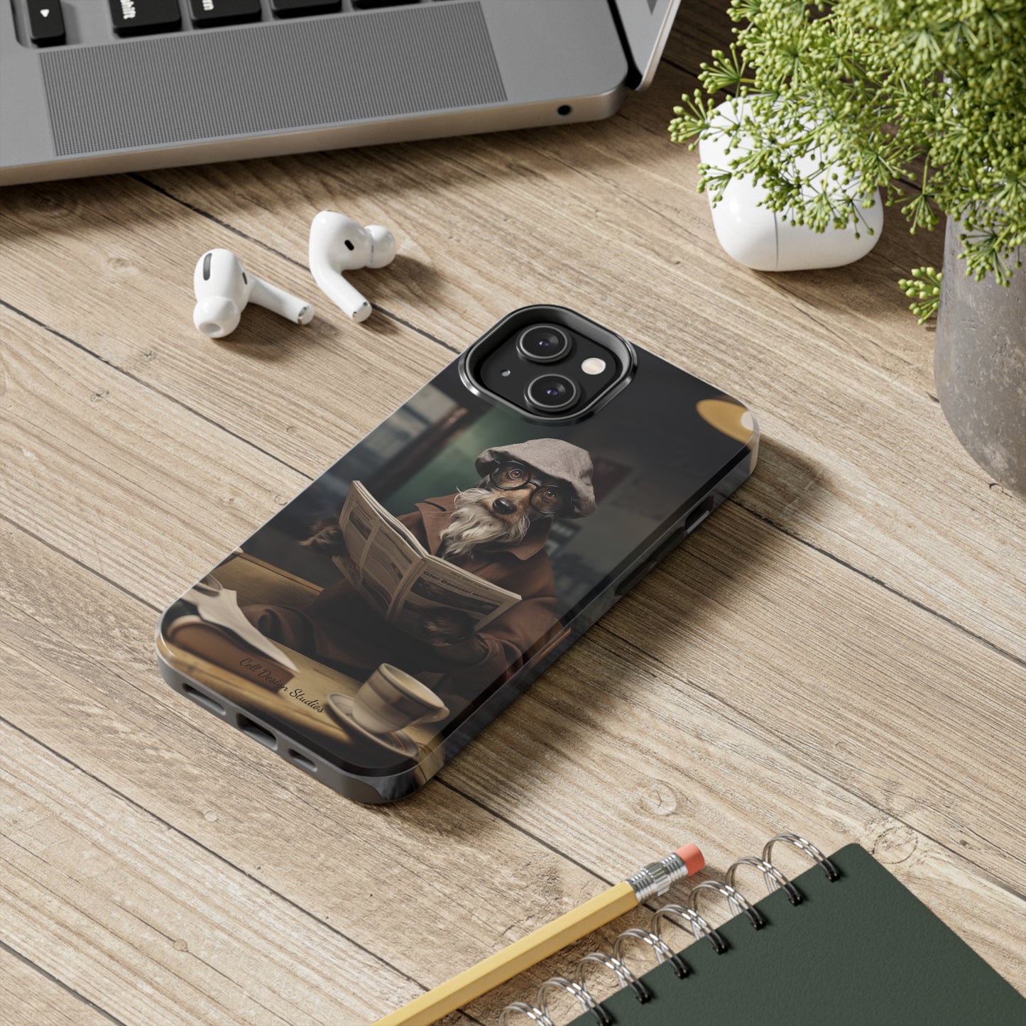 Introducing the "Canine Scholar" Cell Phone Case – Where Canine Meets Wisdom. -Tough Phone Cases