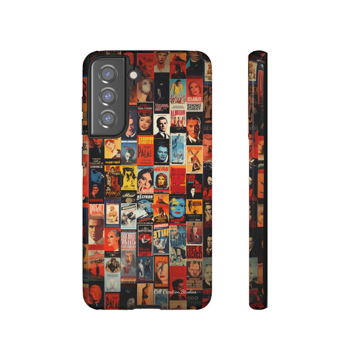 Introducing the "Vintage Movie Poster Collage" Cell Phone Case – Timeless Hollywood Charm -Tough Cases
