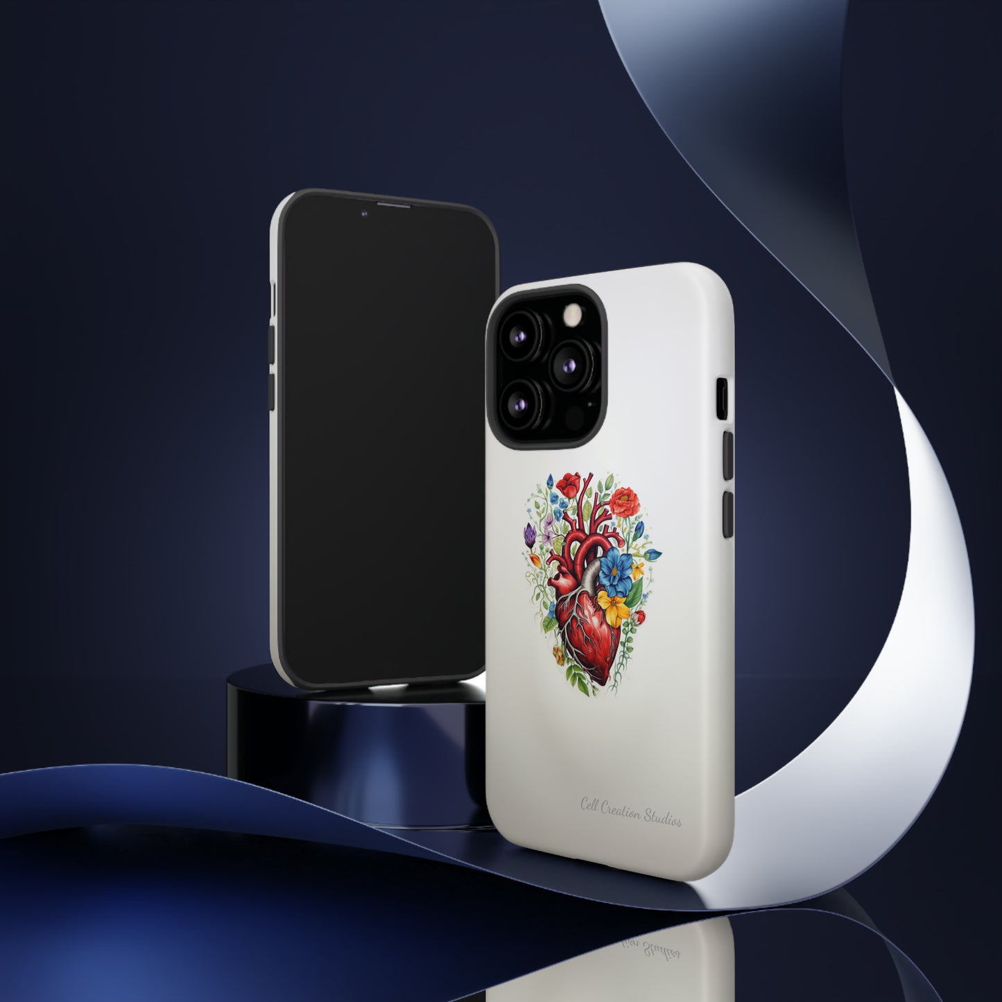 "Floral Heart Harmony" -Tough iPhone Cases
