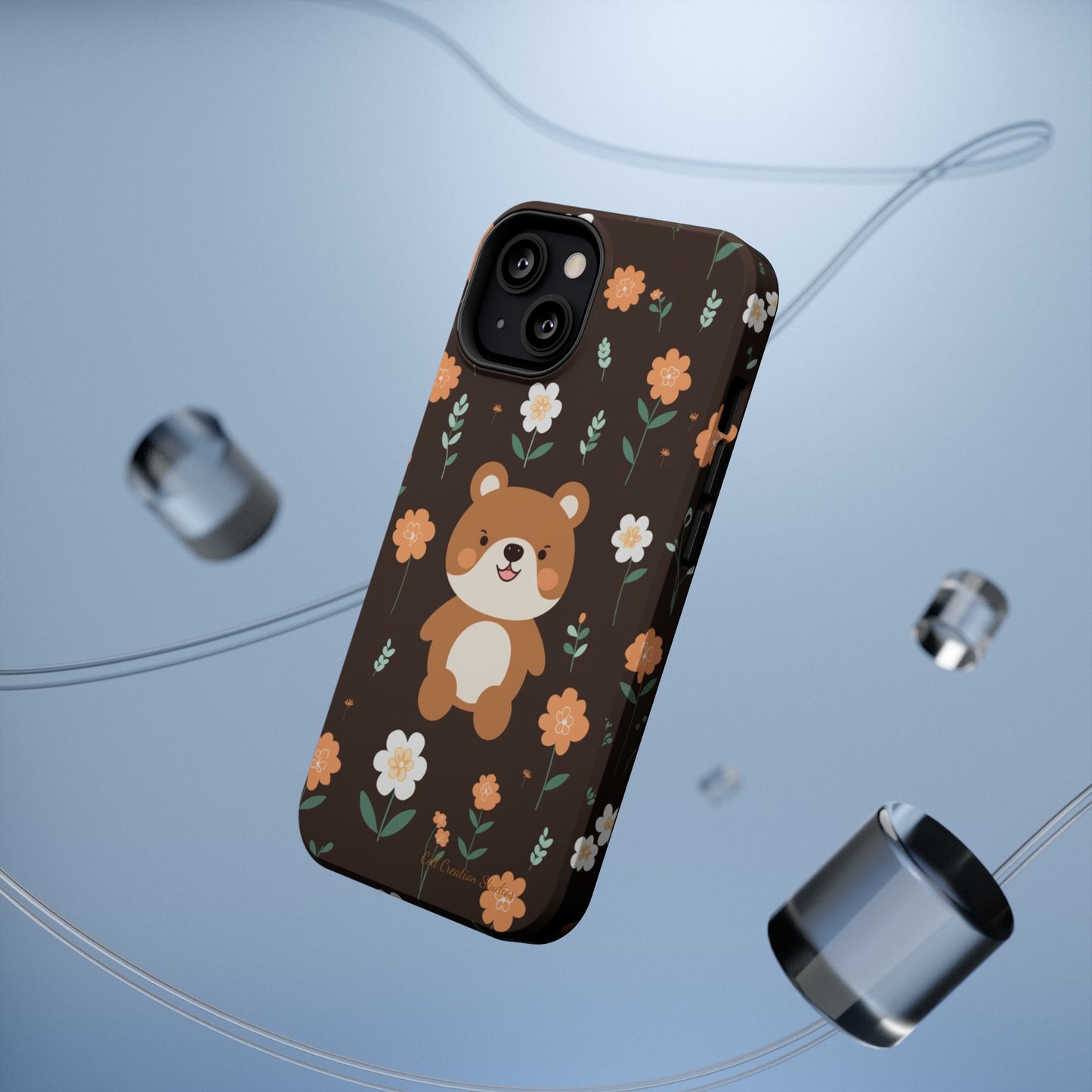 "Floral Bear Elegance" -MagSafe Tough Phone Cases