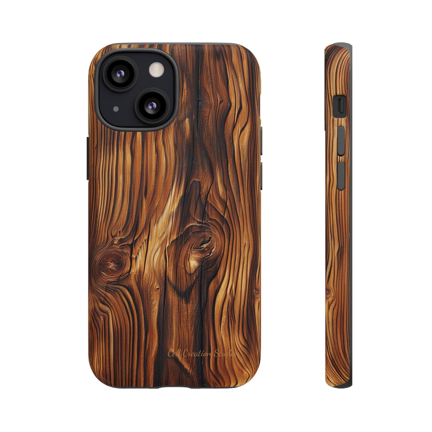 "Wood Grain Elegance" -Tough iPhone Cases