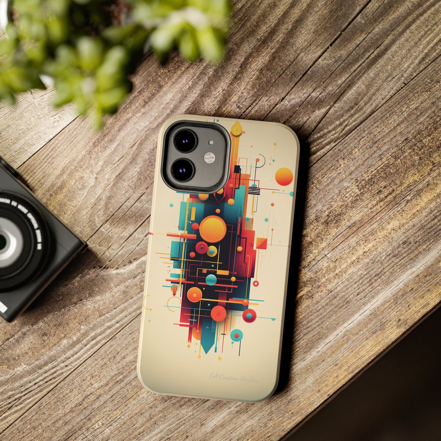 The "Colorful Geometric Pattern" Cell Phone Case- Elevate Your Phone's Look -Tough Phone Cases