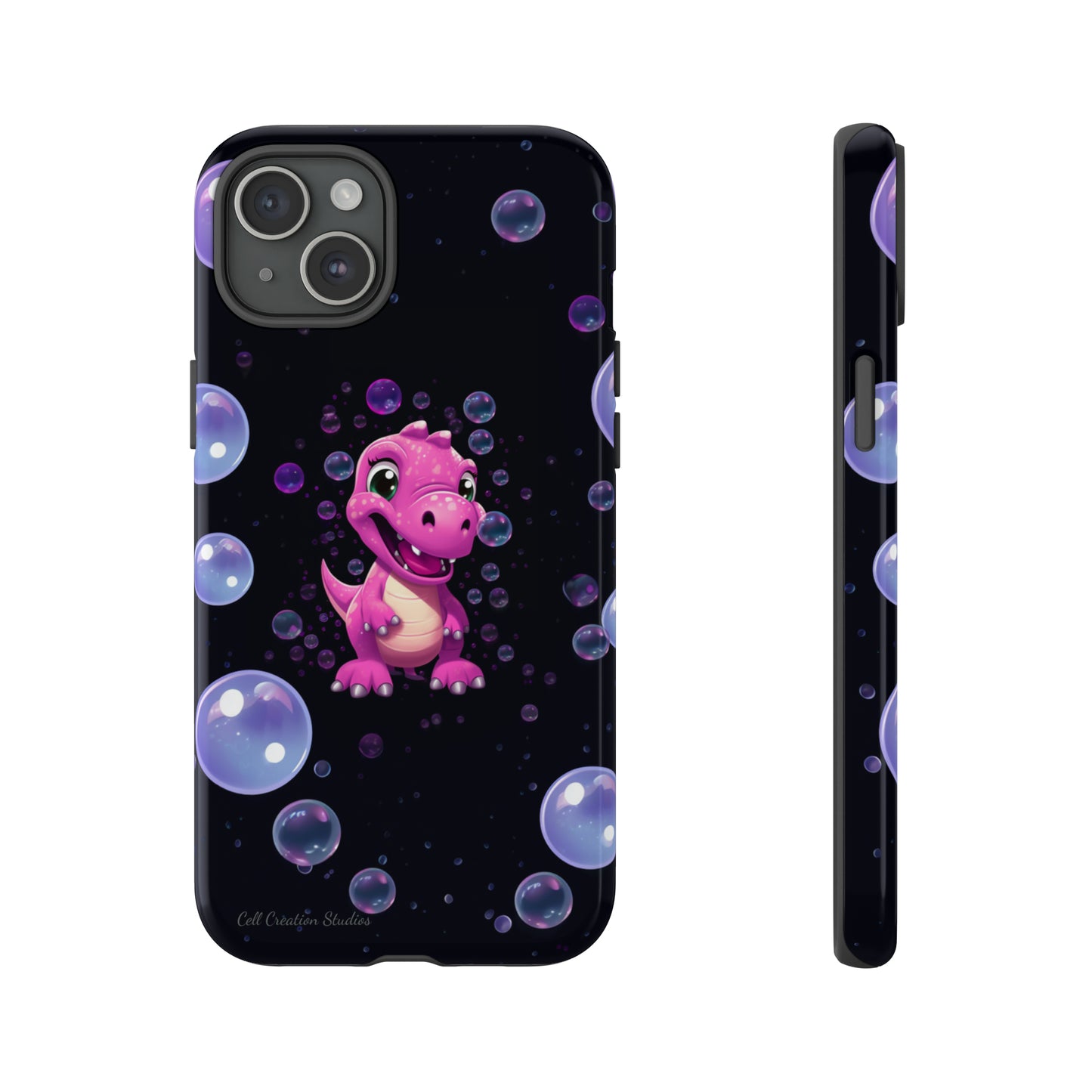 "Dino Glam" Glitter Dinosaur Phone Case -Tough Cases