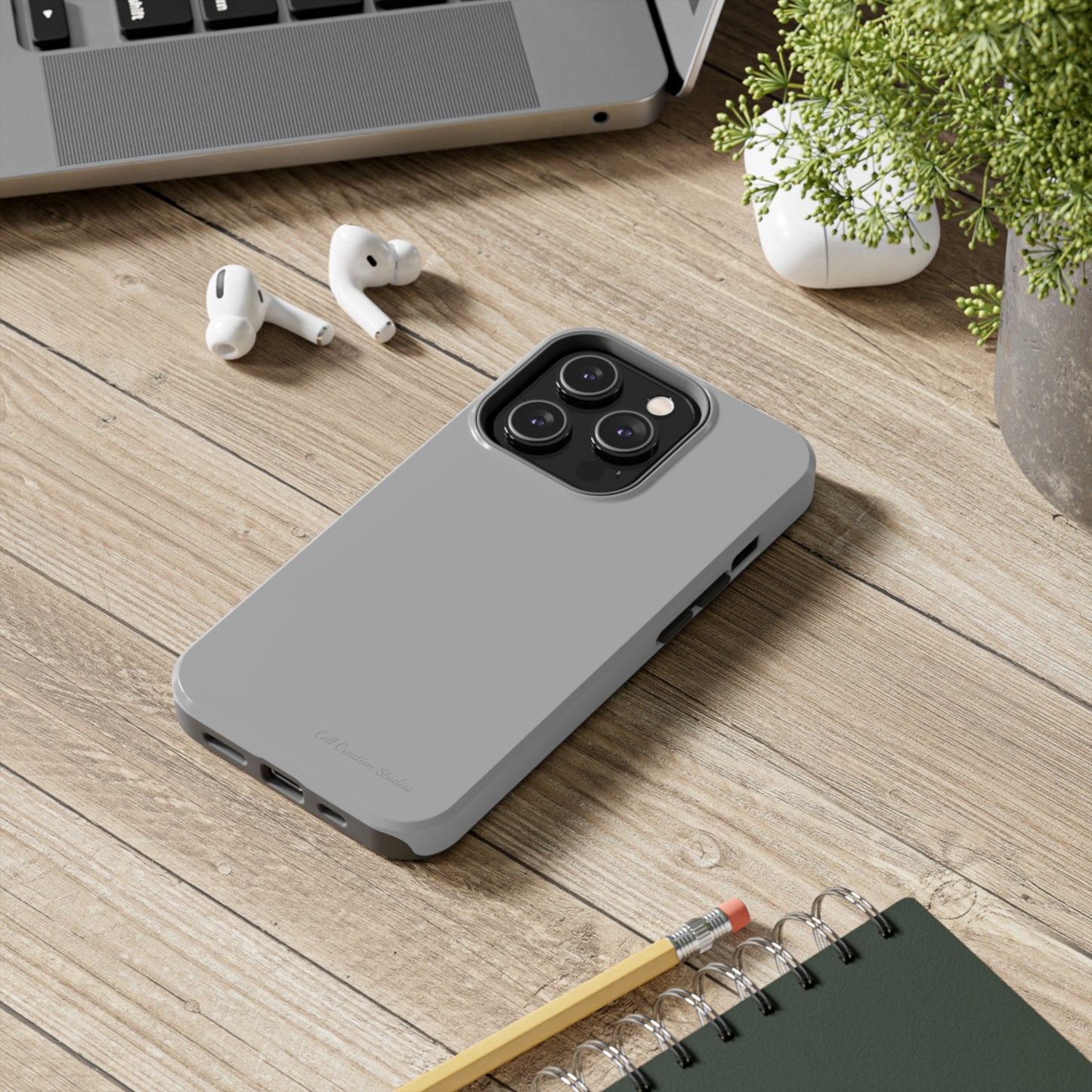 "Sleek Silver Essence" -Tough iPhone Cases