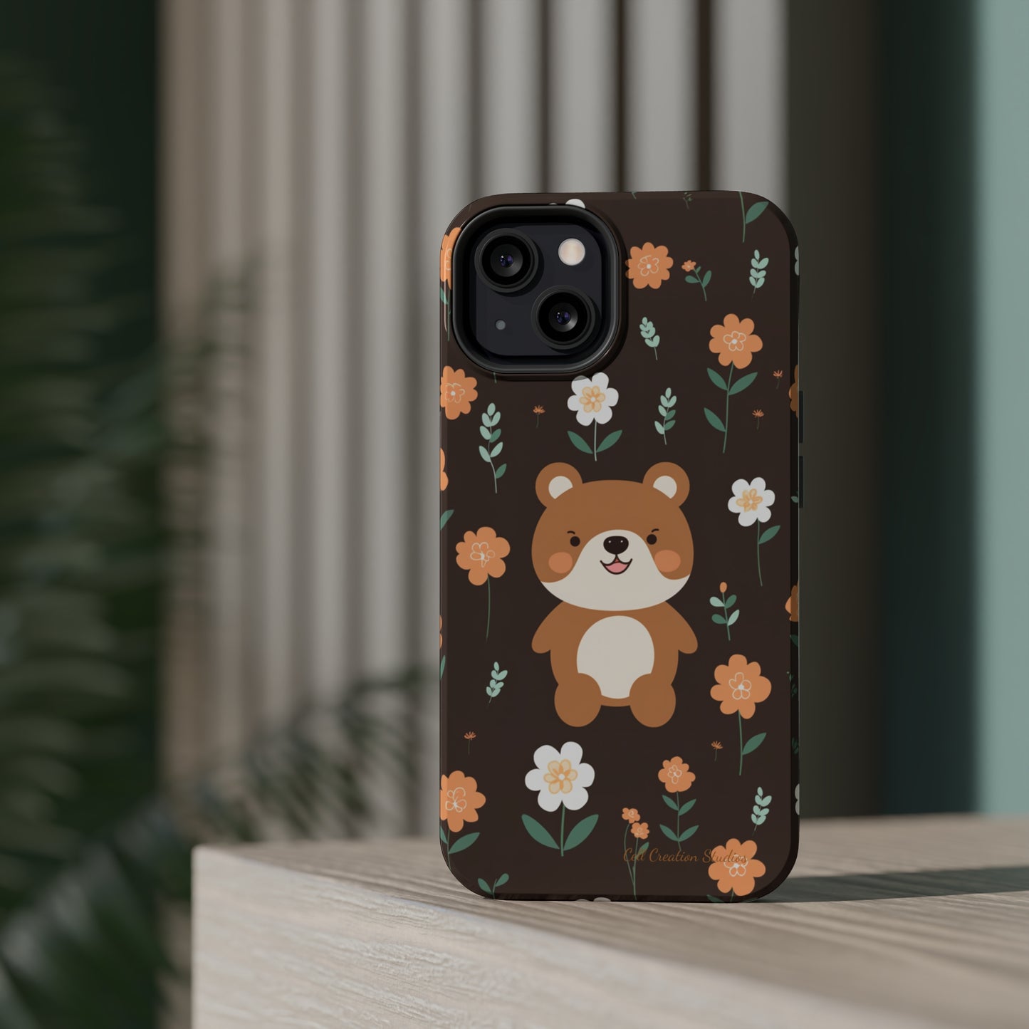 "Floral Bear Elegance" -MagSafe Tough Phone Cases