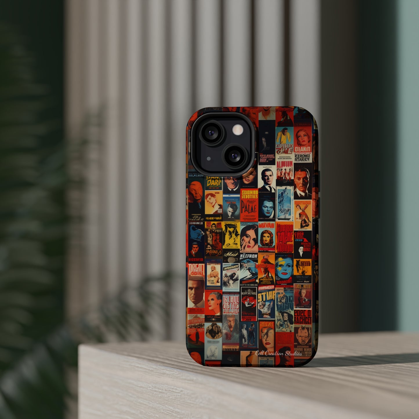 Introducing the "Vintage Movie Poster Collage" Cell Phone Case – Timeless Hollywood Charm -MagSafe Tough Cases
