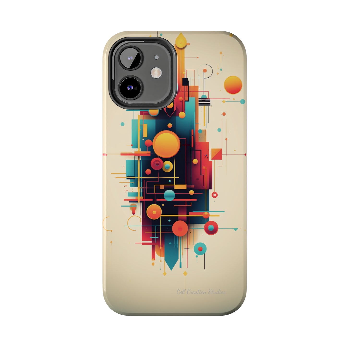 The "Colorful Geometric Pattern" Cell Phone Case- Elevate Your Phone's Look -Tough Phone Cases