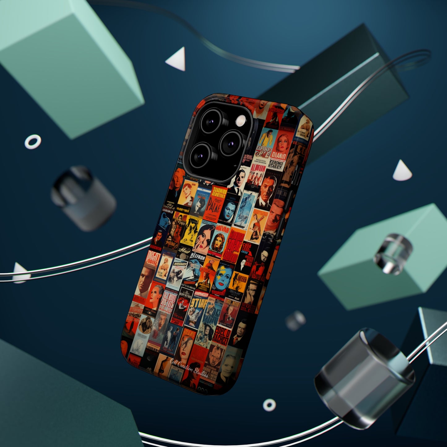 Introducing the "Vintage Movie Poster Collage" Cell Phone Case – Timeless Hollywood Charm -MagSafe Tough Cases